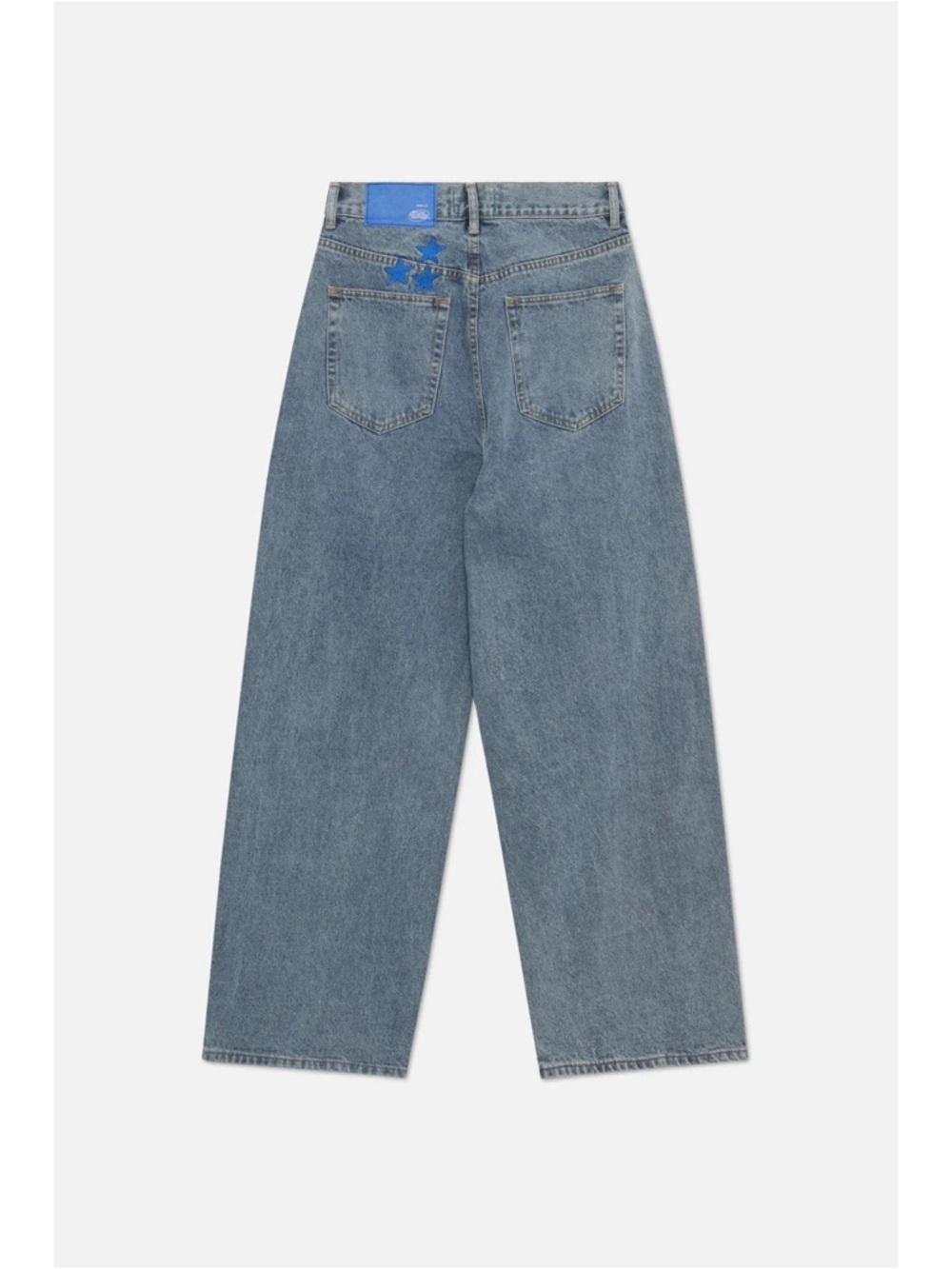 Scuffers Jumbo Pants Blue Jeans Oversized Unisex Streetwear Relaxed Wide Leg